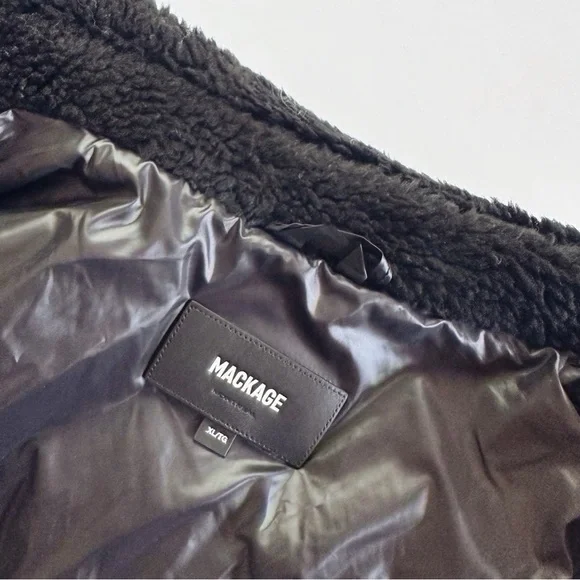 Mackage Rune Moto Sherpa Down Puffer Jacket